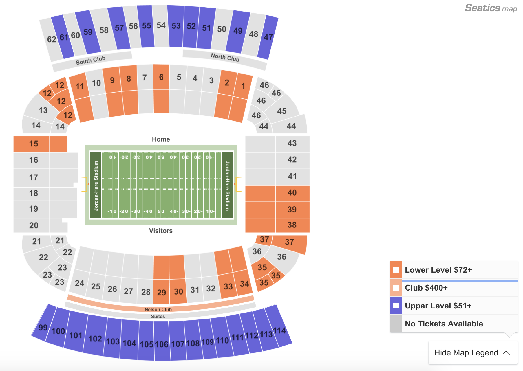 Jordan Hare Stadium Interactive Seating Chart | Cabinets Matttroy